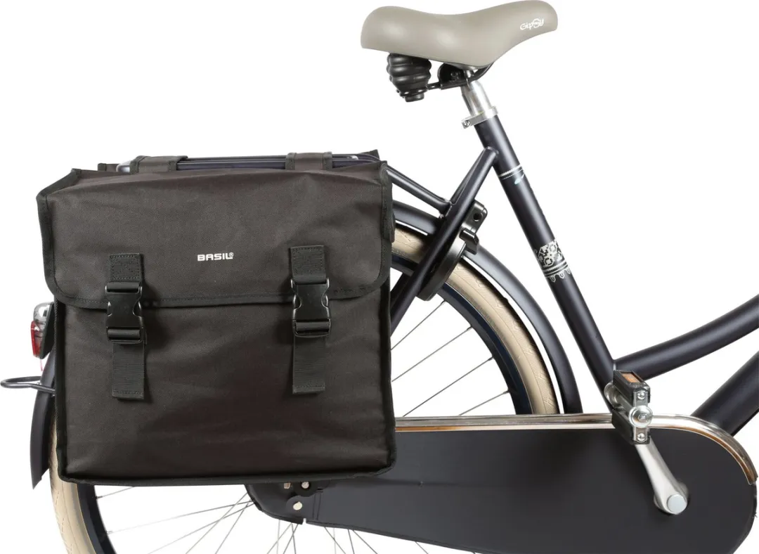 Basil Mara XXL Dubbele Fietstas 47L - Zwart - afbeelding 6 van 6