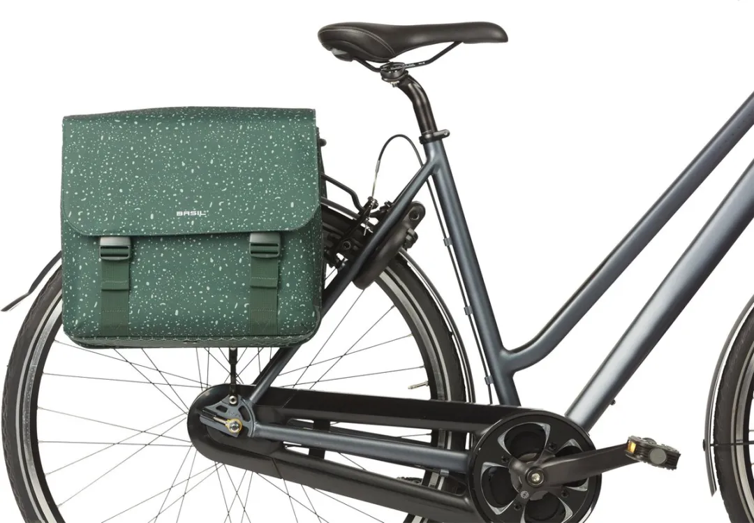 Basil Flair Dubbele Fietstas 35L - Groen - afbeelding 6 van 6