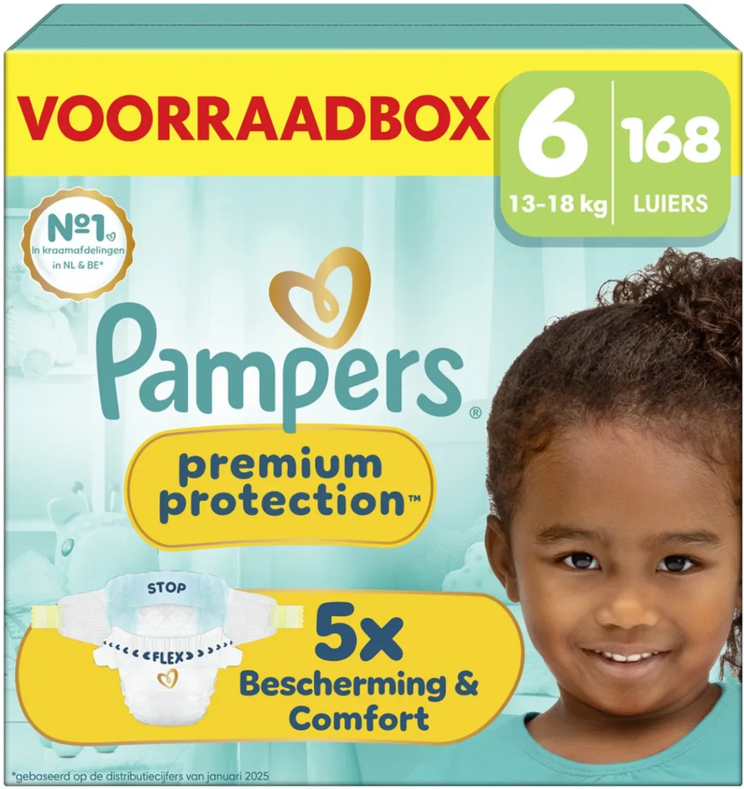 Pampers Premium Protection Maat 6 Luiers - 168 Stuks
