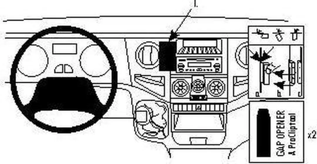 Brodit ProClip 853968 Houder - Iveco Daily 2006-2014 - Zwart - afbeelding 6 van 6