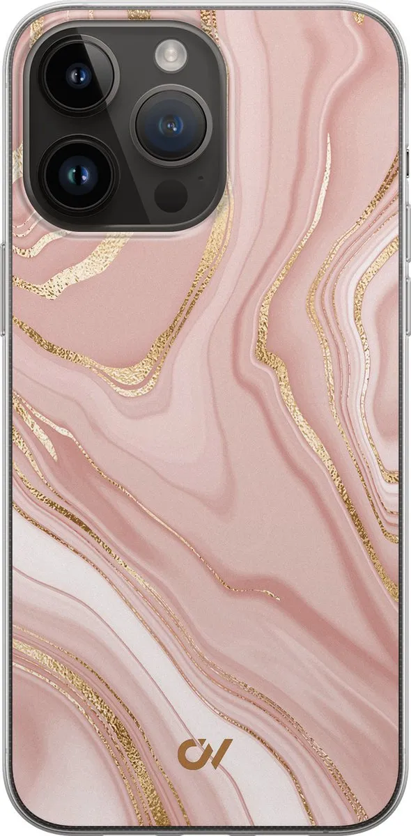 Casevibes Hoesje iPhone 14 Pro Max Rose Marble