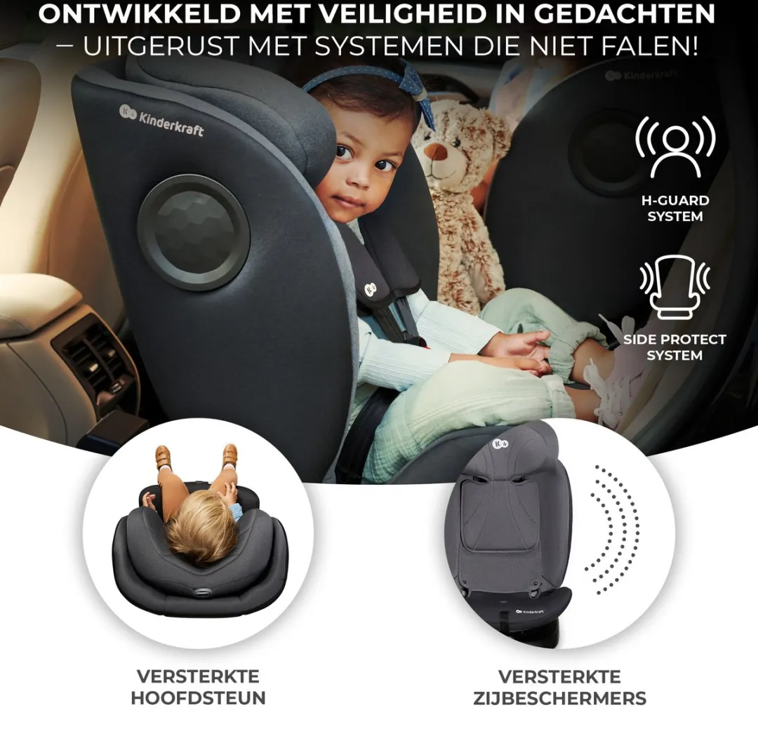 KinderKraft I-360 I-SIZE Autostoel 40-150cm - Grijs
