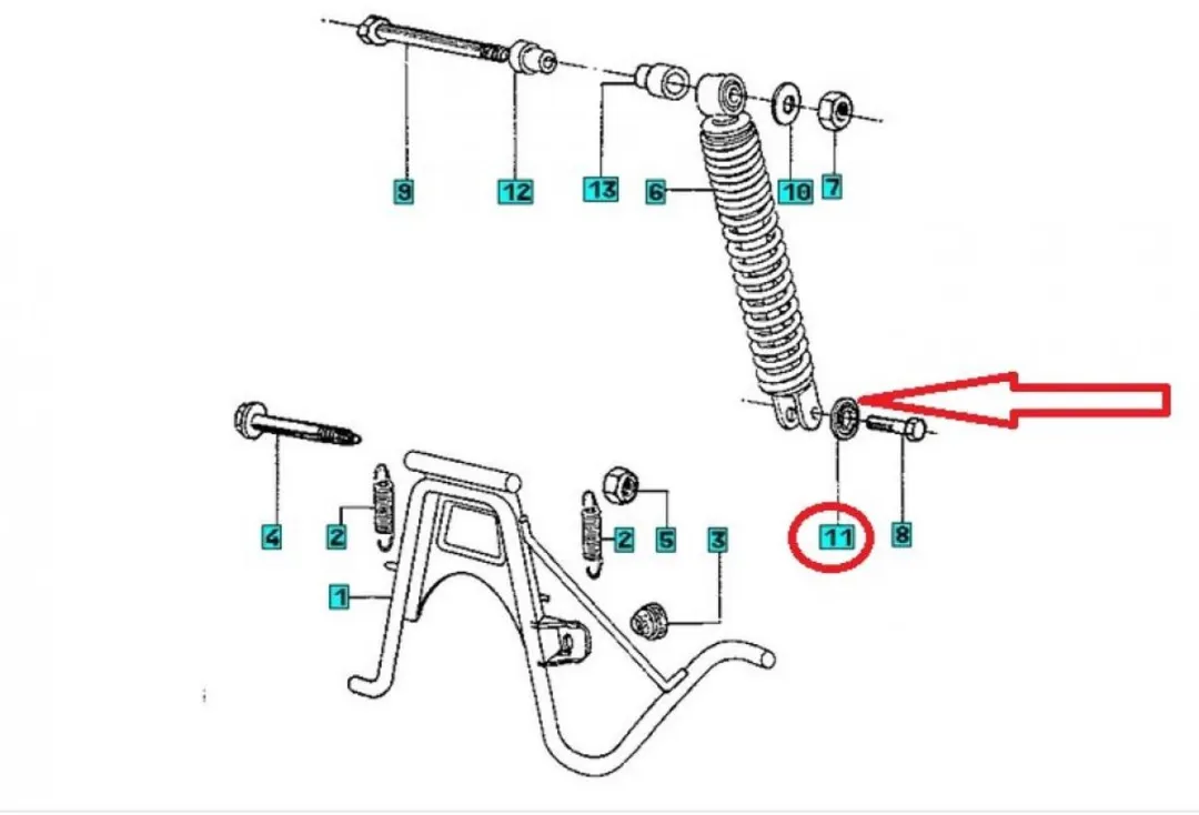 Peugeot 50 Trekker 858046 Rondelle 8x16x1.4mm
