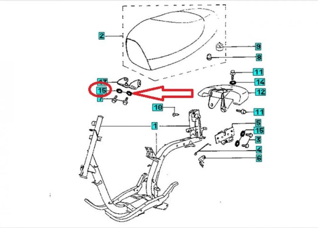 Peugeot 50 Trekker 858046 Rondelle 8x16x1.4mm