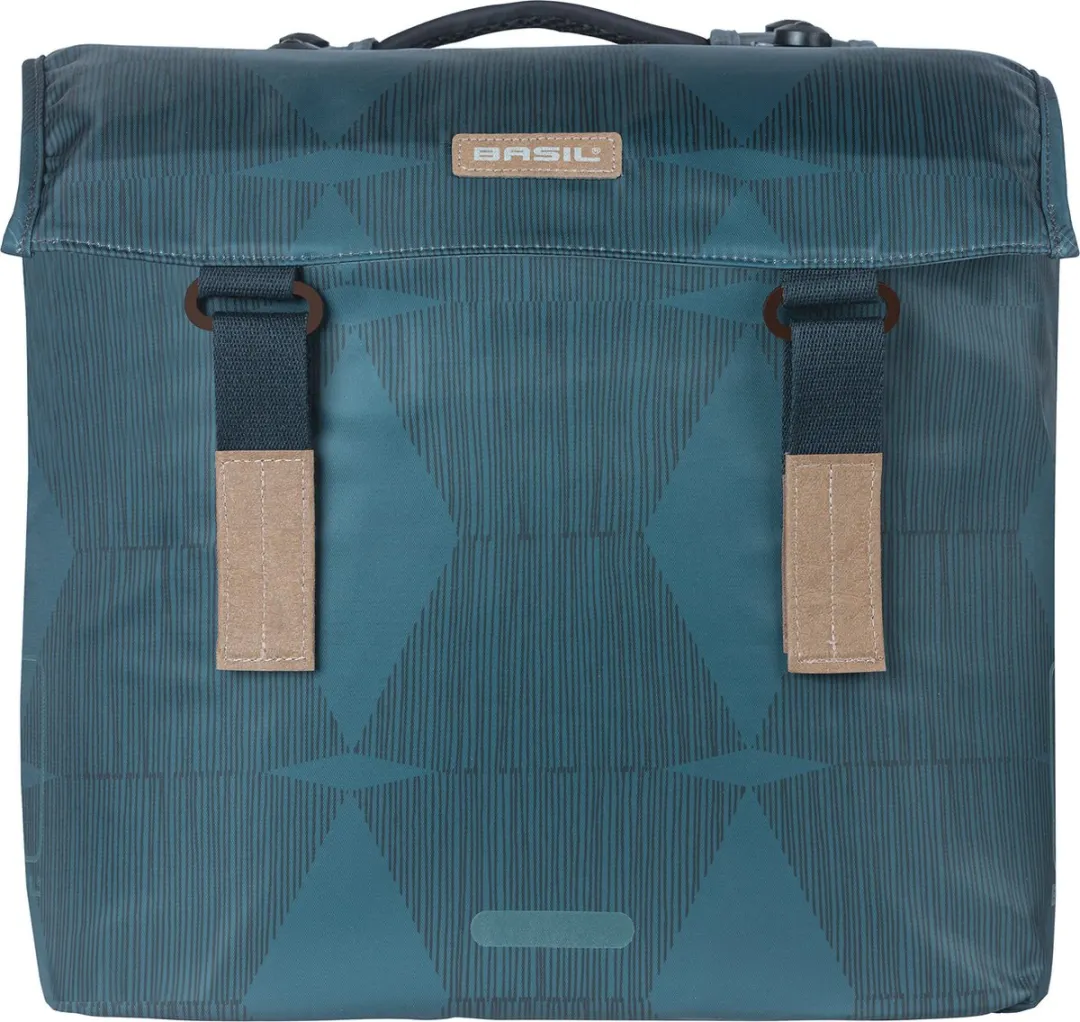 Basil Elegance Dubbele Fietstas 40L - Estate Blue - Waterafstotend