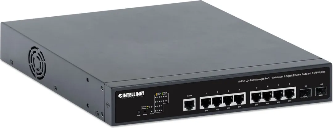 Intellinet 562003 Managed Switch 8x PoE Gigabit - 2x SFP - 242W