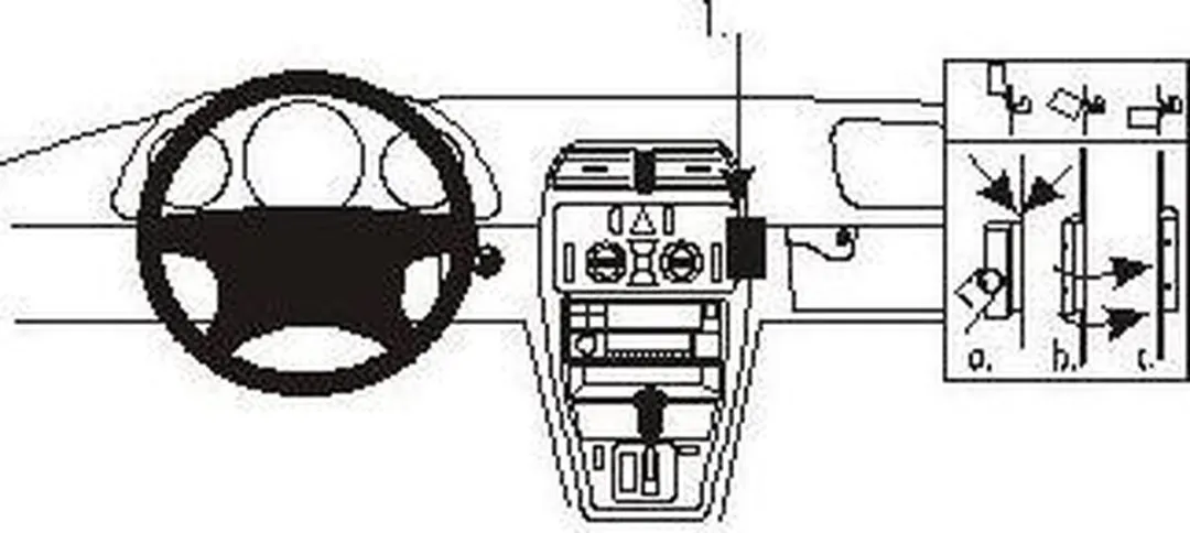 Brodit Angled Mount MB CLK-klasse 97-01 - 852649 - afbeelding 6 van 6