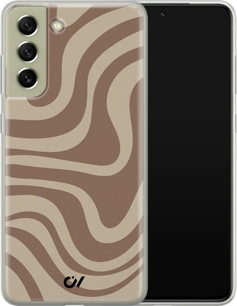 Casevibes S/S21FE/UV/022 Hoesje Samsung Galaxy S21 FE - Bruin