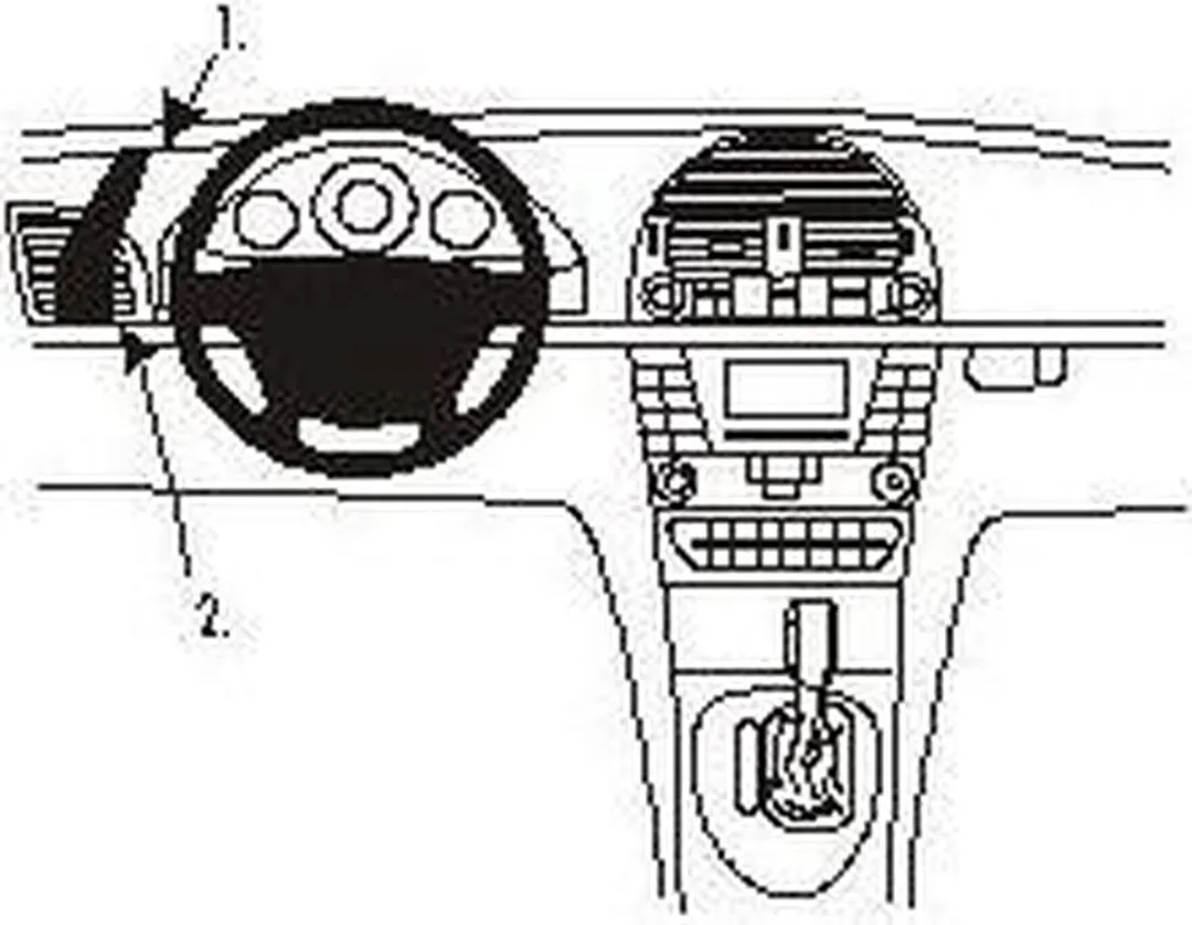 Brodit ProClip Mercedes E-Klasse 2002-2009 Houder - Zwart - 803041