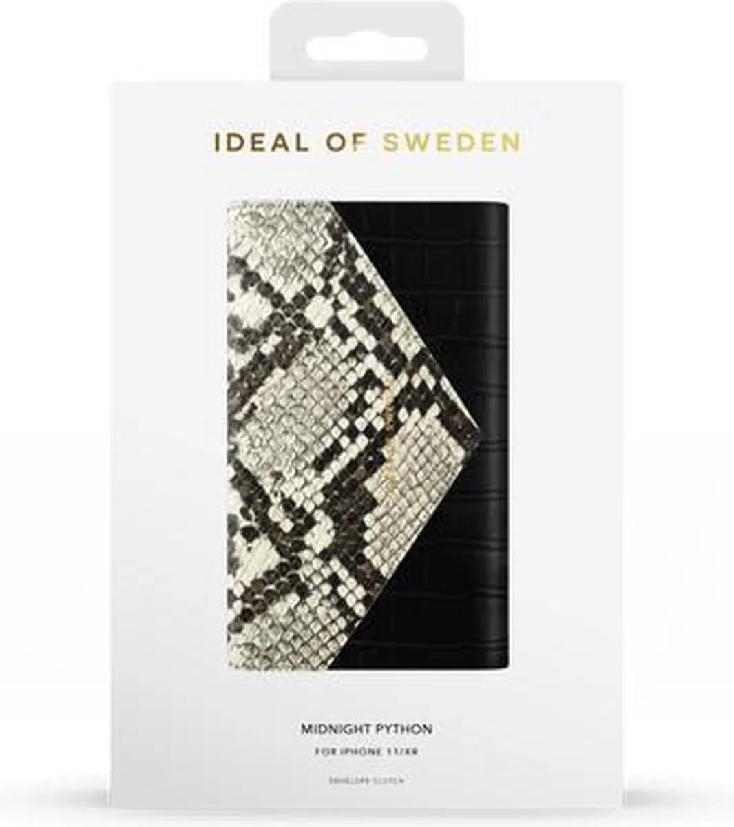 iDeal of Sweden Envelope Clutch iPhone 11/XR - Midnight Python - 3 Pasjes - afbeelding 6 van 6