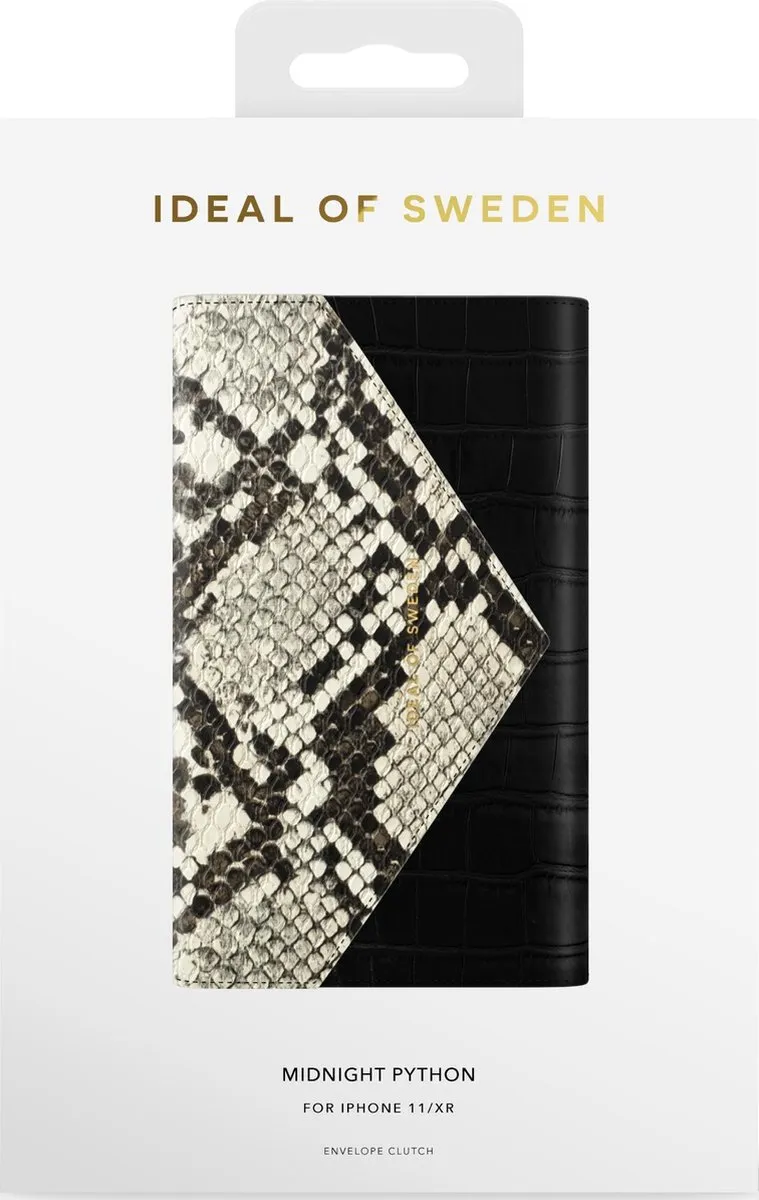 iDeal of Sweden Envelope Clutch iPhone 11/XR - Midnight Python - 3 Pasjes - afbeelding 4 van 6