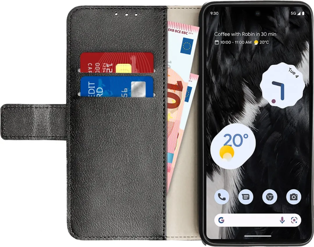 Just in Case Cazy Bookcase Classic 4517855 - Google Pixel 7 Pro Hoesje - Zwart