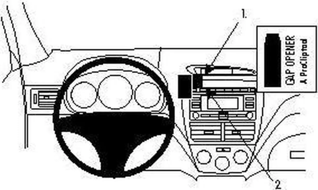 Brodit ProClip 854082 Subaru Center Mount - Zwart