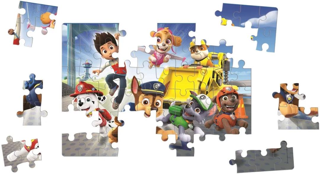 Paw Patrol Puzzel & Kleur 60 Stuks - Multicolor