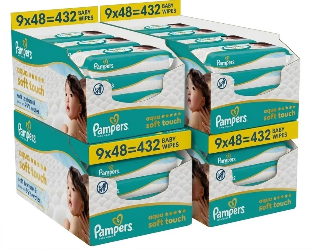 Pampers Aqua Soft Touch Babydoekjes 2160 Stuks
