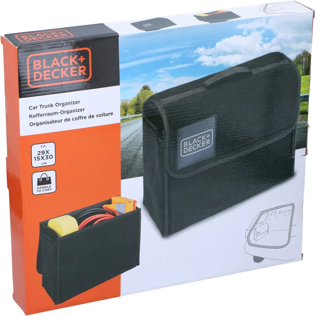 BLACK+DECKER Auto Organizer 29x15x30cm - Zwart