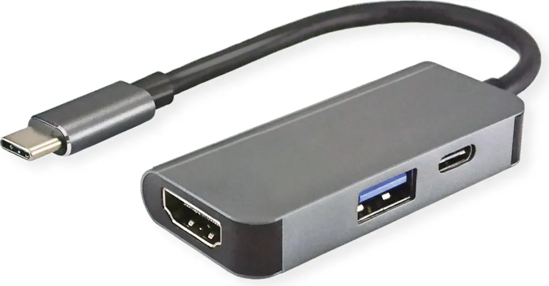 Value VALUE 12.99.1141 Beeldschermadapter USB-C - HDMI + USB 3.2 - Zwart