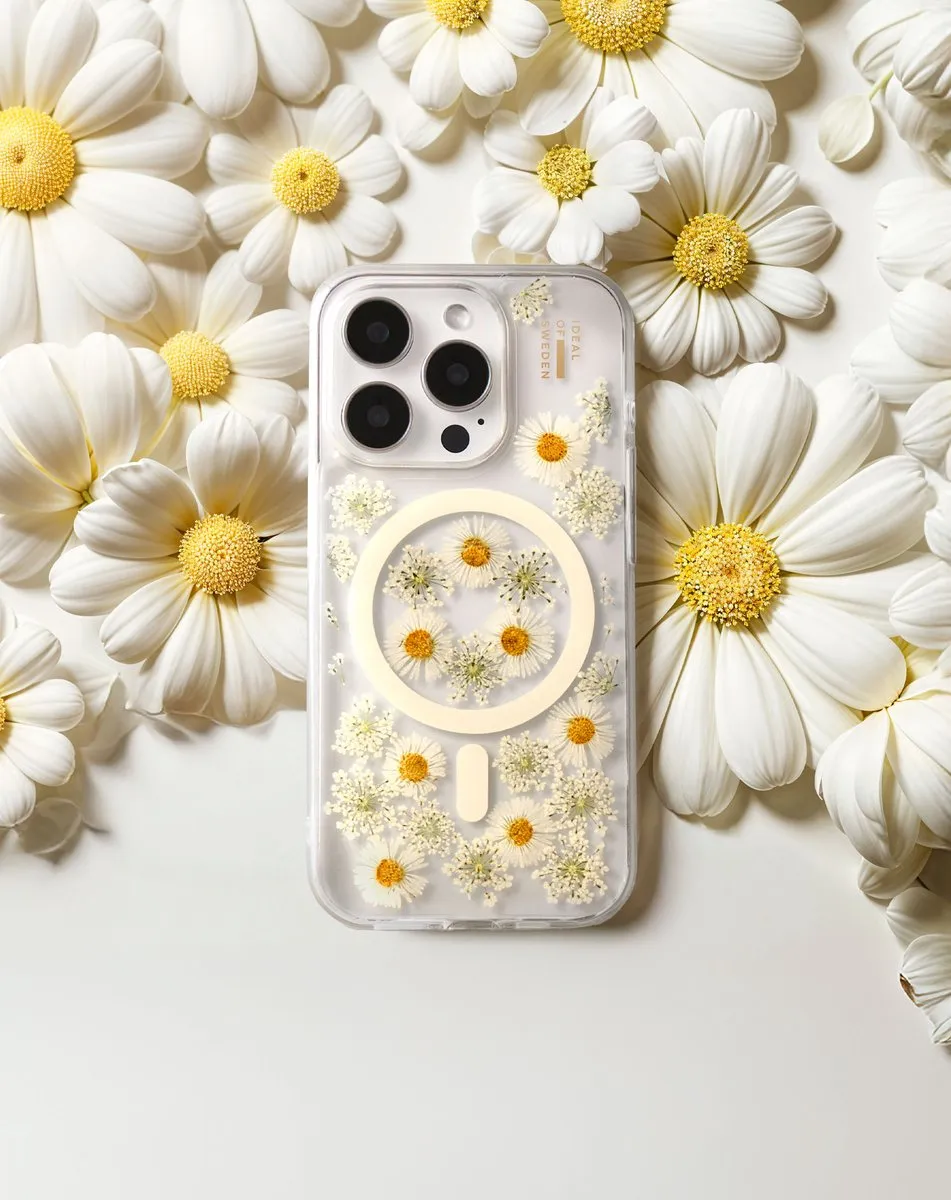 iDeal of Sweden Clear Case Premium MagSafe iPhone 15 Pro - Daisy Bloom - afbeelding 5 van 6