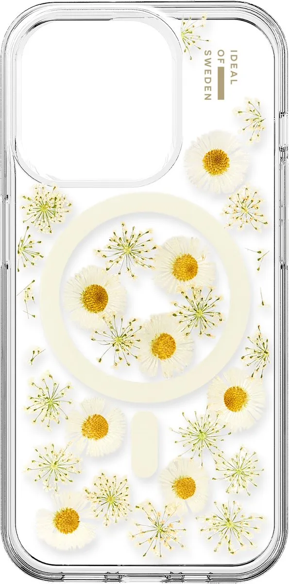 iDeal of Sweden Clear Case Premium MagSafe iPhone 15 Pro - Daisy Bloom - afbeelding 6 van 6