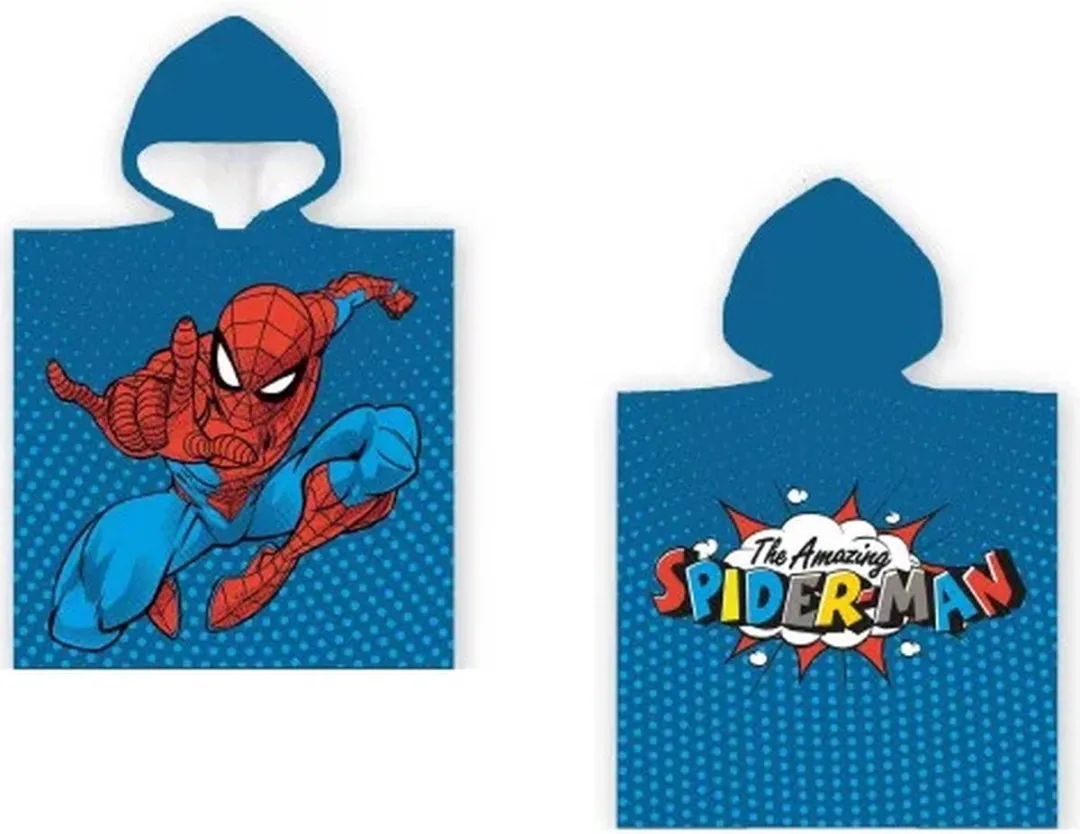 Spider-Man Badponcho 50x100cm - Paars