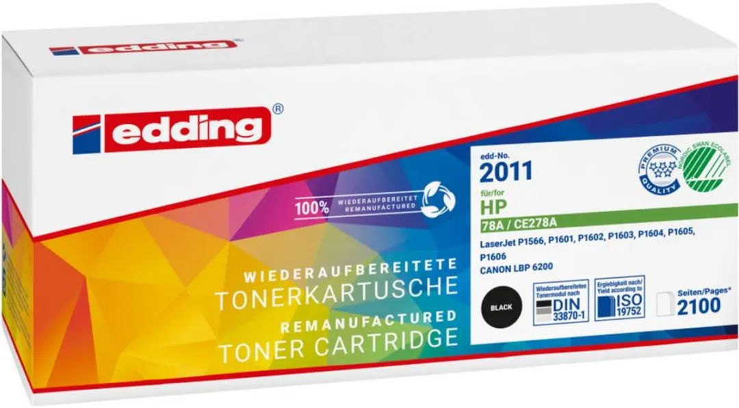 edding Toner CE278A Compatibel 18-2011 - 2100 Pagina's - Zwart