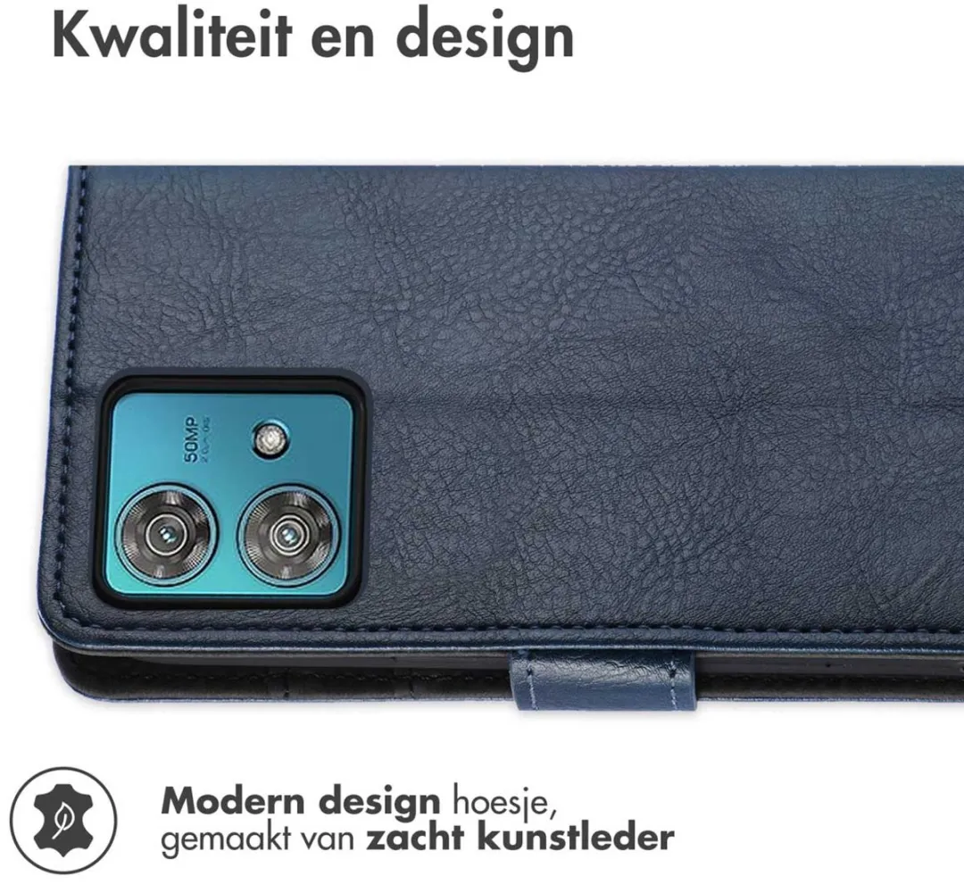 Imoshion Hoesje Motorola Moto G84 3 Pasjes - Donkerblauw
