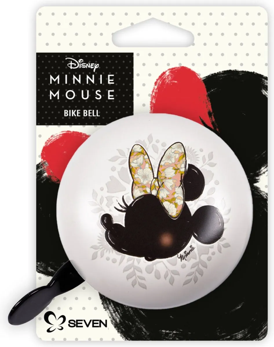Disney Minnie Mouse Fietsbel 8cm - Wit