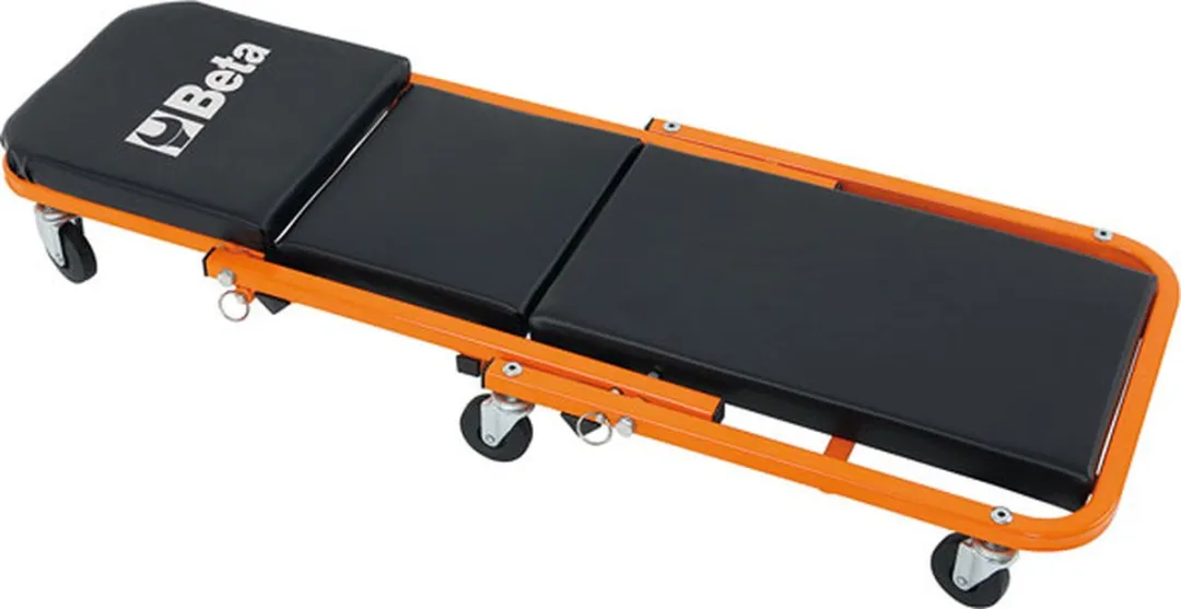 Beta Ligkar Inklapbare Werkplaatsstoel - Zwart/Oranje