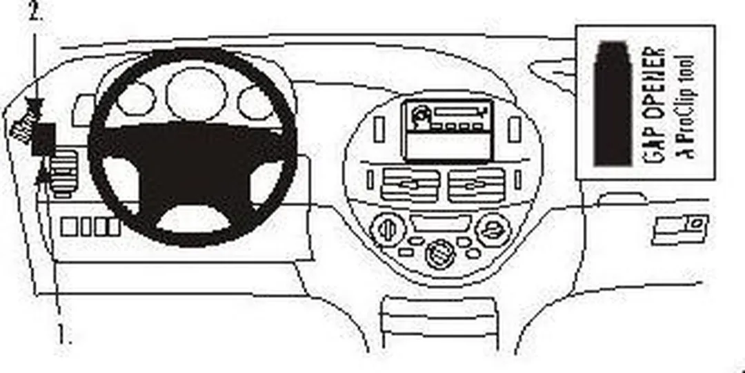 Brodit ProClip Toyota Previa 2001-2006 Houder - 803067 - Grijs