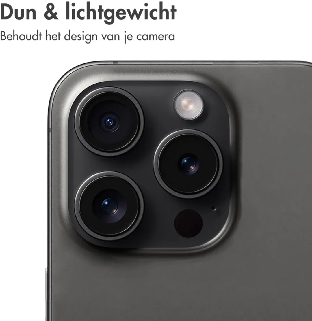 Imoshion Camera Lens Protector SH00085336 - 2 Stuks - Zwart Titanium