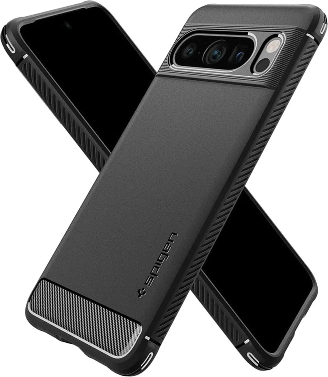 Spigen Rugged Armor ACS06314 Hoesje - Google Pixel 8 Pro - Zwart