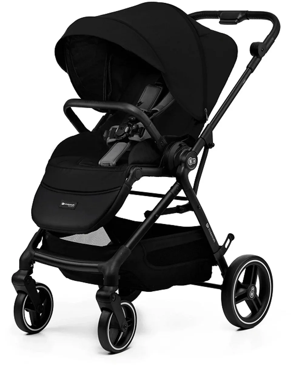Kinderkraft YOXI 3-in-1 Kinderwagen – Van Geboorte tot 22 kg – Reiswieg, Wandelzitje & MINK PRO i-Size Autostoel – Zwart