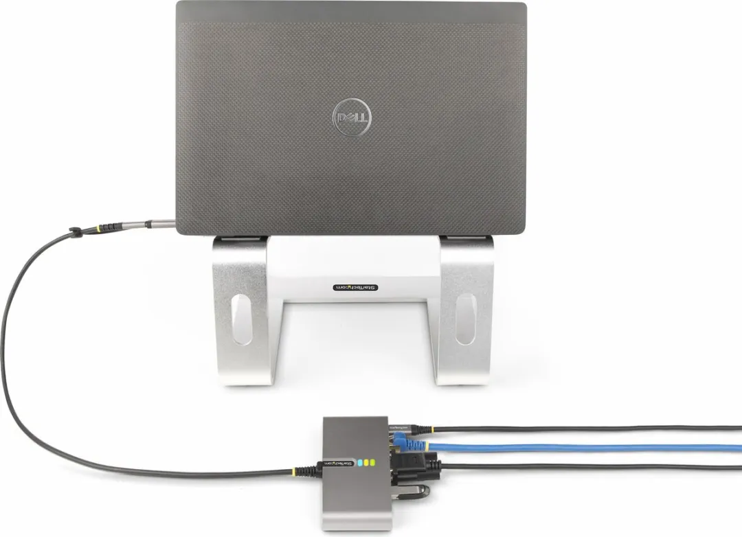 Startech 5G2A1SGBB-USB-C-HUB USB-C Hub - 2x USB-A 5Gbps - Gigabit Ethernet - RS232 - Grijs - afbeelding 3 van 6