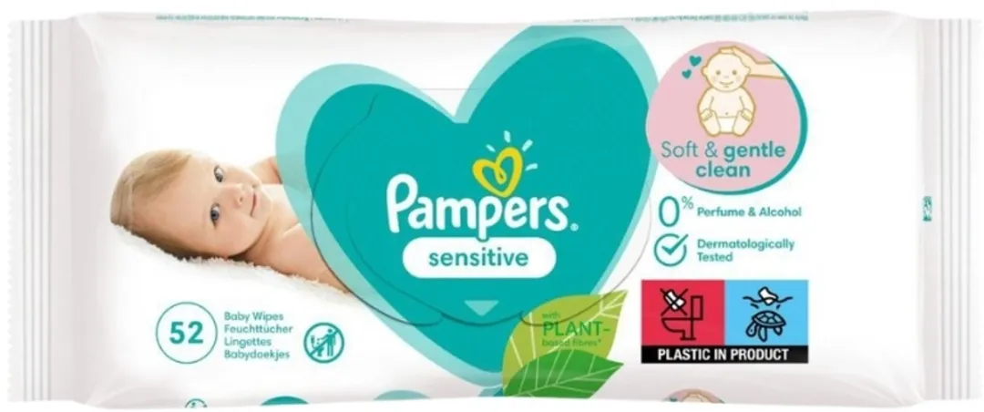 Pampers Babydoekjes Sensitive 52 Stuks - 3x