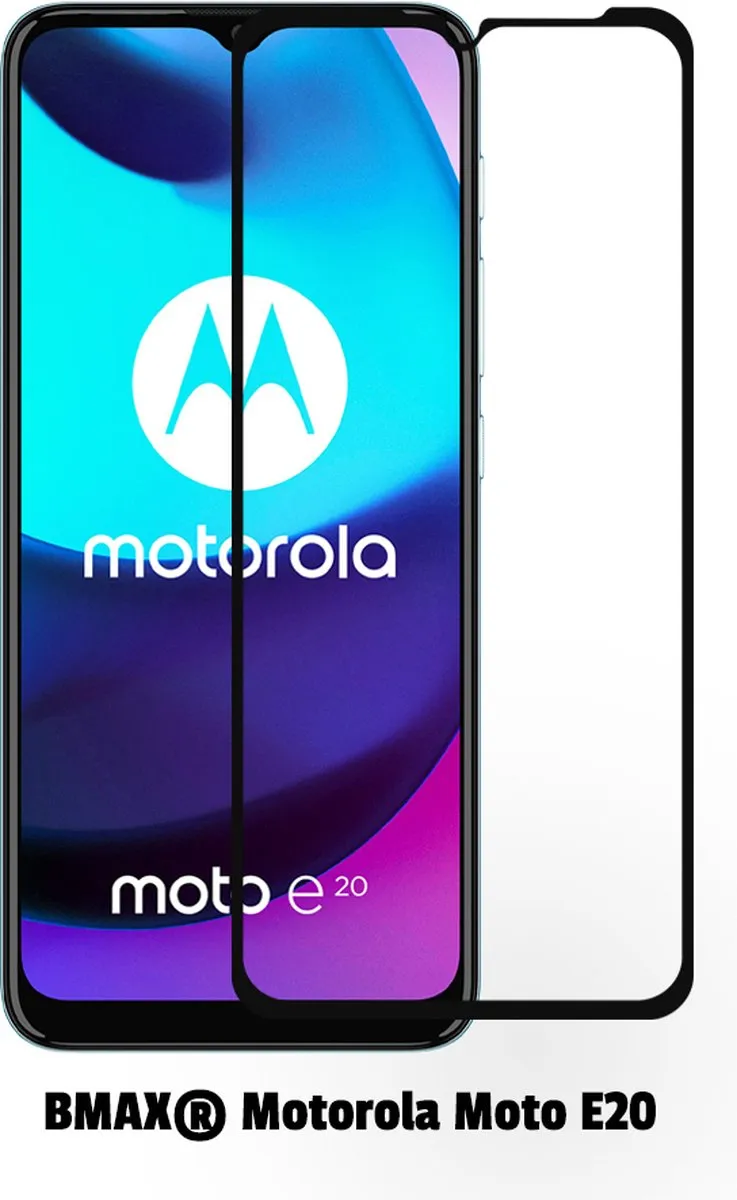 BMAX Screenprotector Motorola Moto E20 - 2 Stuks - Zwart