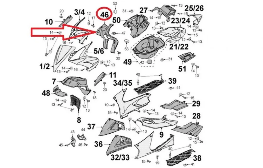 Peugeot 50 Jet Scooter Tablier - 1174772500