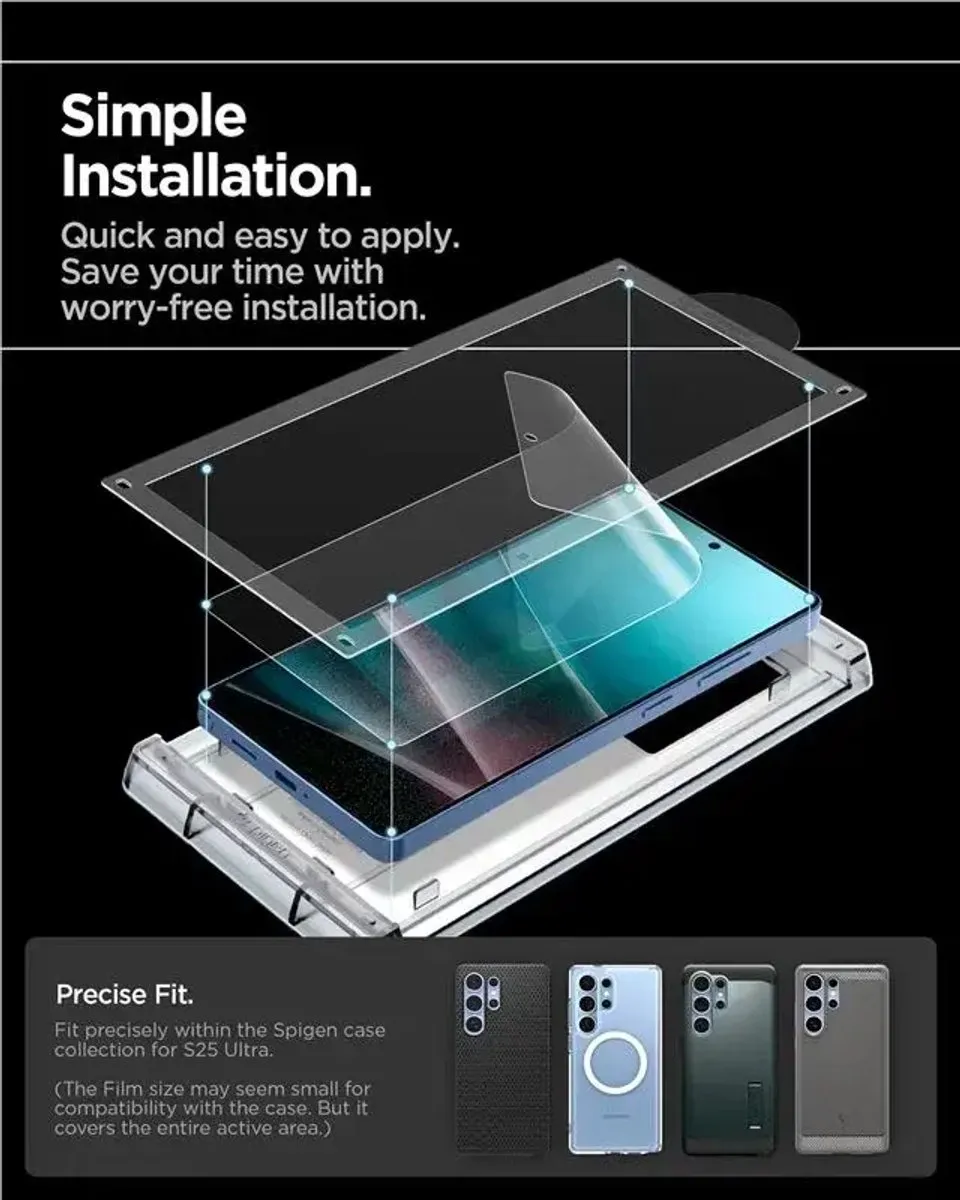 Spigen EliteShield EZ Fit Screenprotector Samsung Galaxy S25 Ultra - 1 Stuk