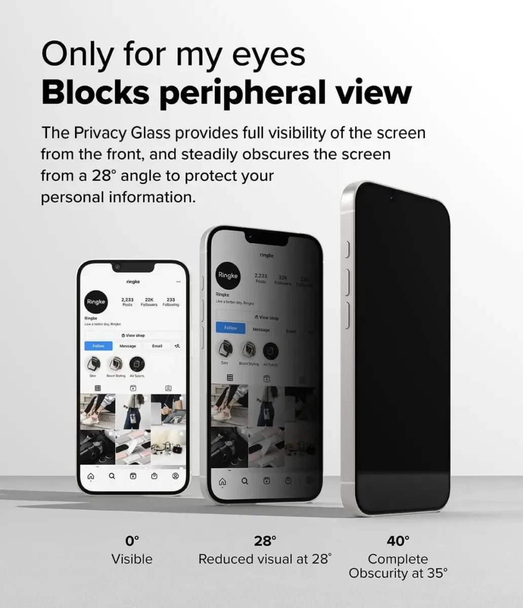 Ringke Easy Slide Privacy Screen Protector iPhone 13/14/16e - 2 Stuks