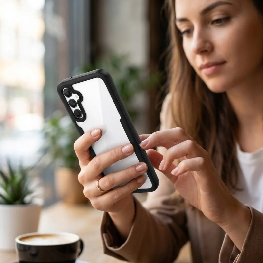 NUVEX Telefoonhoesje Samsung Galaxy A17 - Zwart Transparant