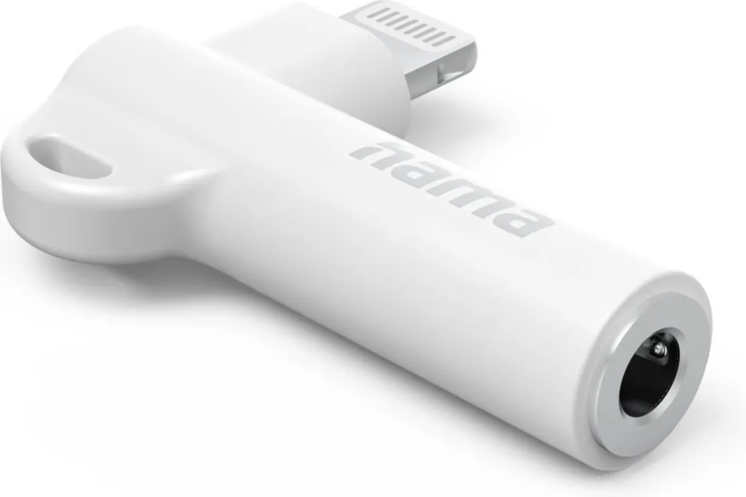Hama Lightning naar 3,5mm Aux-adapter - 90° Hoekstekker Wit