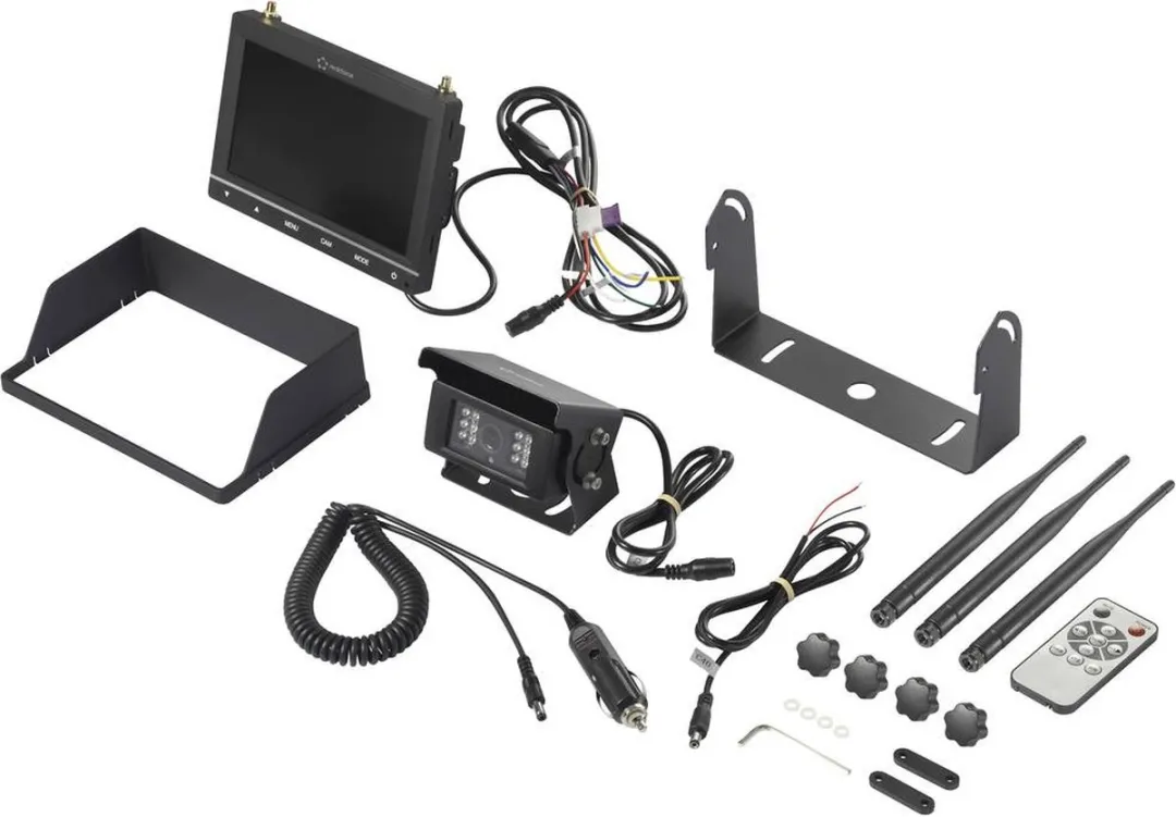 Renkforce RV2,4-7 Achteruitrijcamerasysteem 2 camera-ingangen Schroefmontage Zwart (mat)