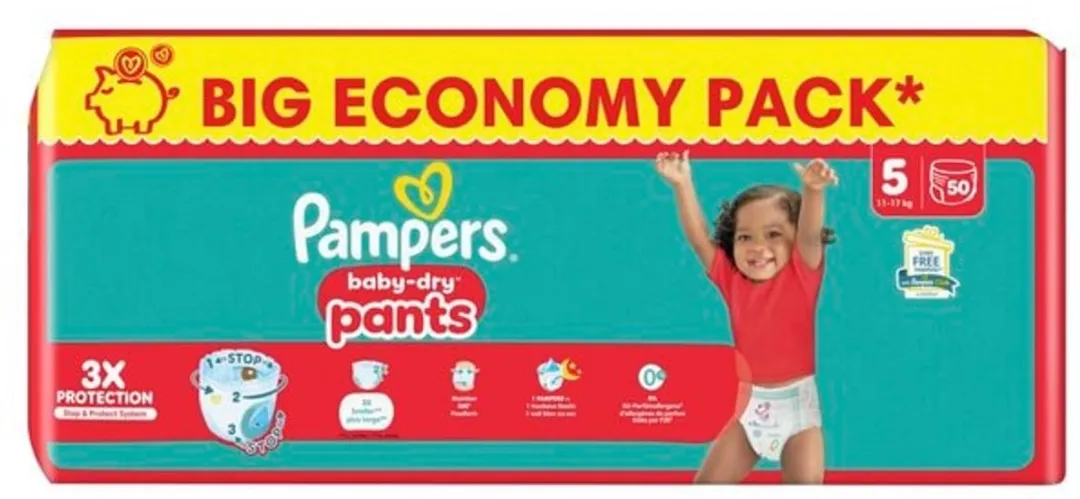 Pampers Baby-Dry Pants Maat 5 Luierbroekjes 50 Stuks