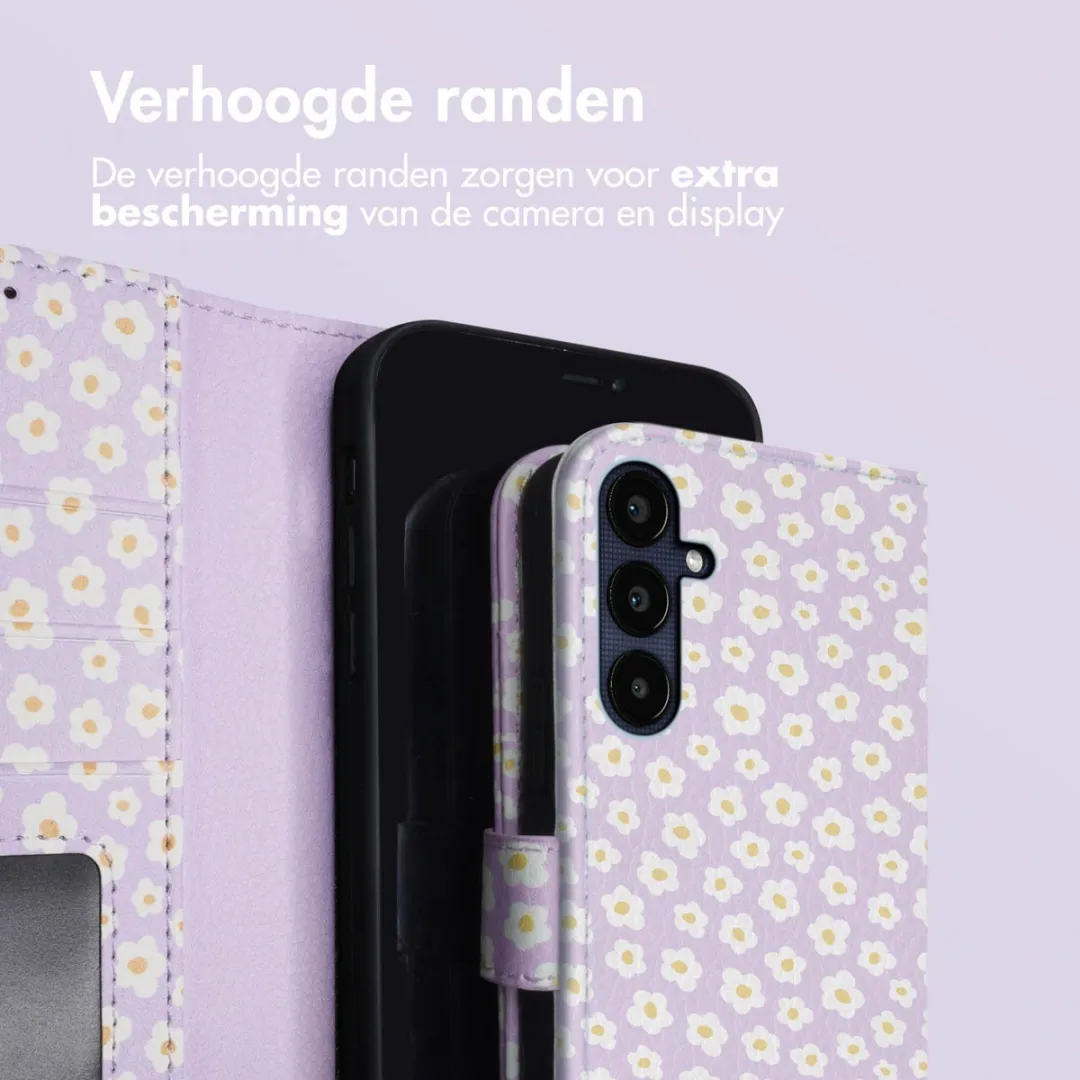 Imoshion Galaxy A55 Hoesje - White Daisy - 3 Pasjes