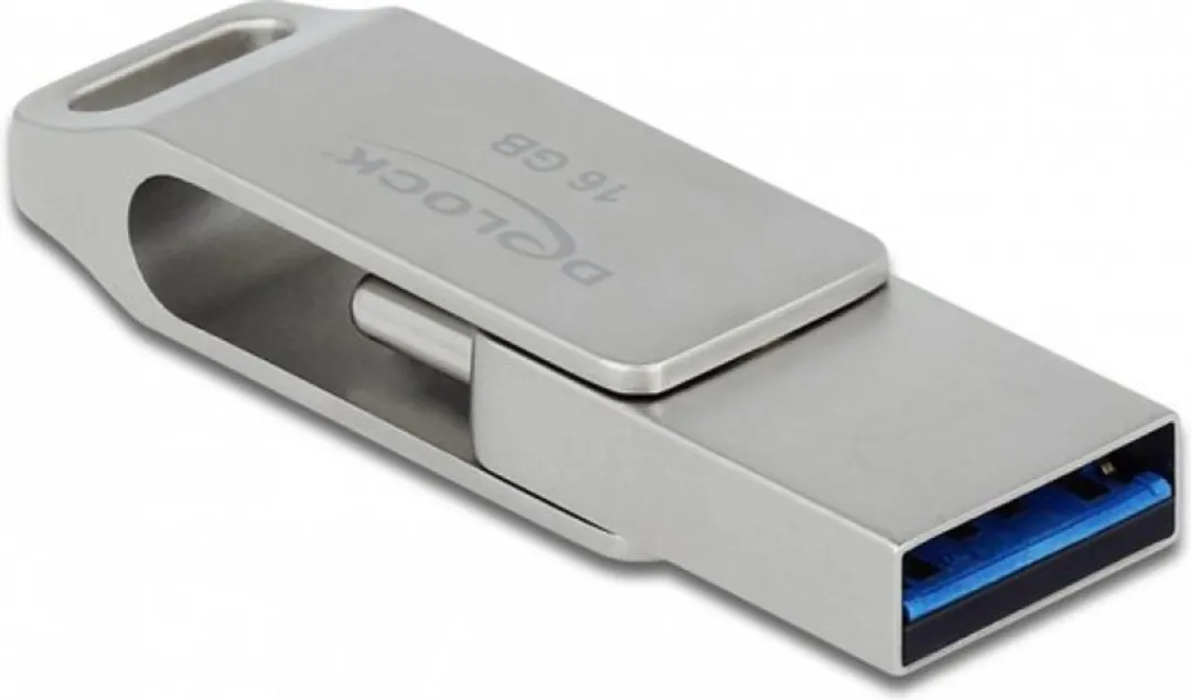 Delock 54075 Glazen USB-opslag 64GB - Zilver
