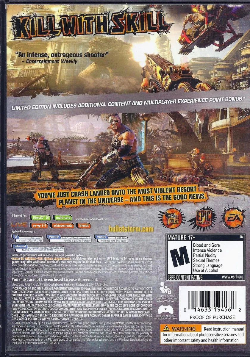 Electronic Arts Bulletstorm - 4 Online / 2 Offline