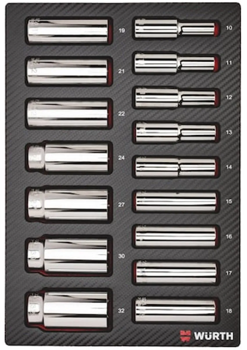 Würth Systeemassortiment 4.4.1 Dopsleutel 1/2" 16-delig - 1 Stuk - afbeelding 3 van 3