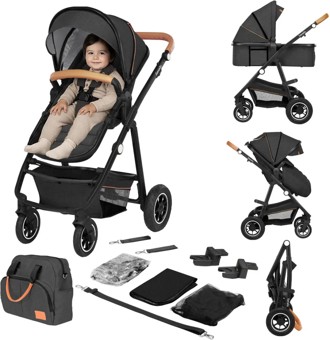 Lionelo Amber 2in1 Kinderwagen 22kg - Grijs - All-terrain