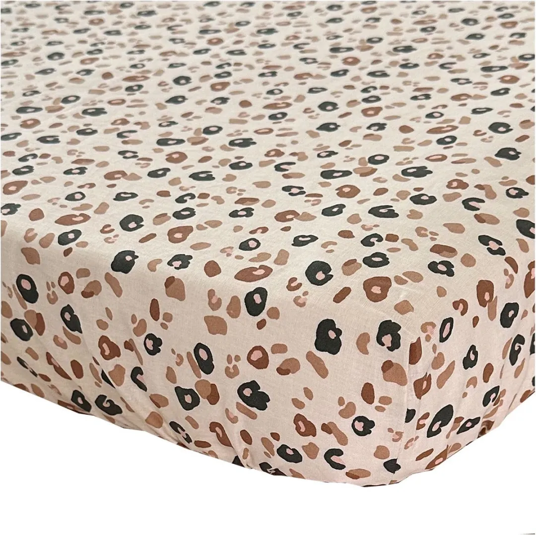 BINK Bedding Hoeslaken Leopard 40x80cm