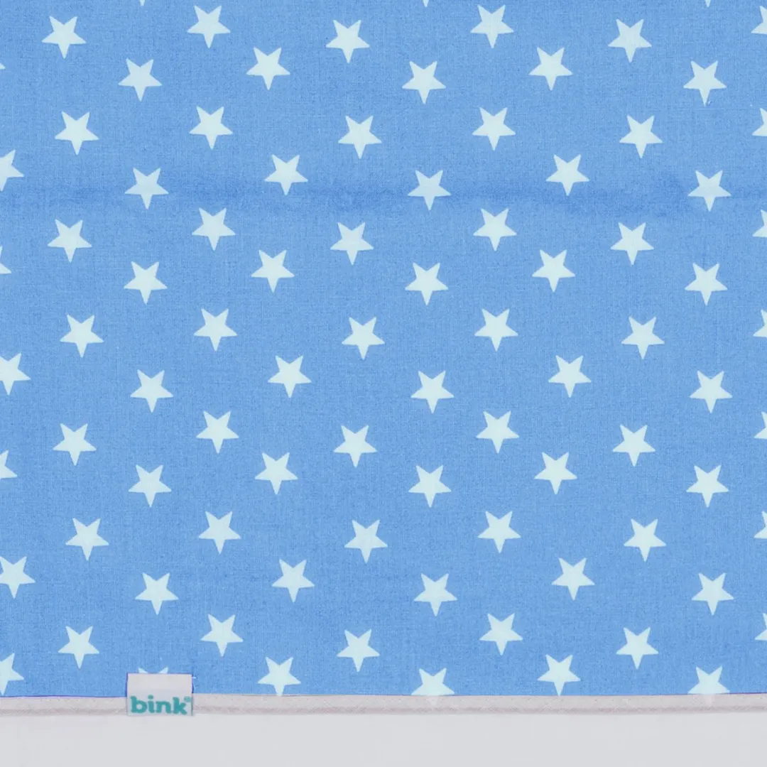 BINK Bedding Ledikantlaken Stars Blauw 100x150cm