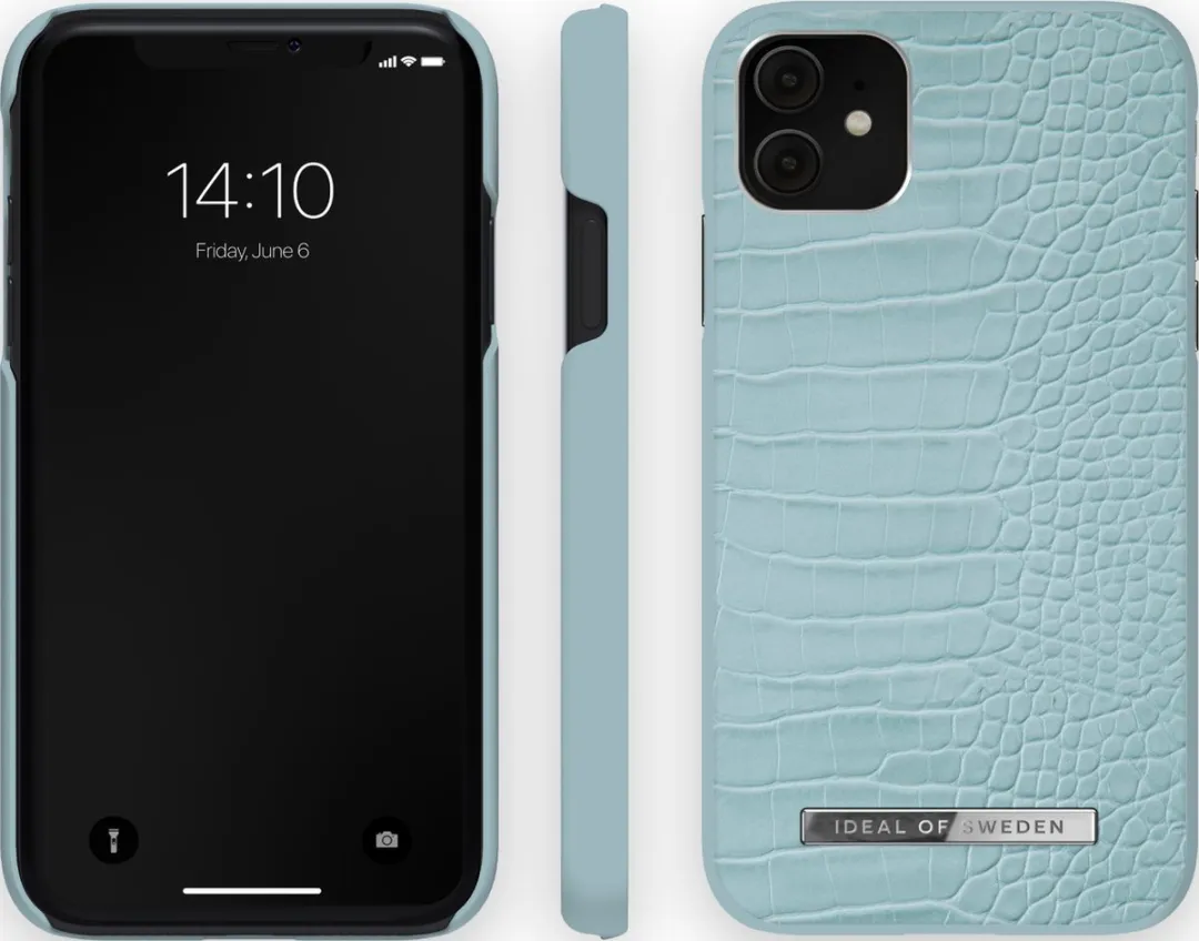iDeal of Sweden Atelier Case iPhone 11/XR - Soft Blue Croco